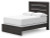 Ashley Delmorta Dark Gray Full Panel Bed with Mirrored Dresser and Nightstand