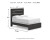 Ashley Delmorta Dark Gray Full Panel Bed with Mirrored Dresser and Nightstand