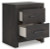 Ashley Delmorta Dark Gray Full Panel Bed with Mirrored Dresser and Nightstand