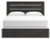 Ashley Delmorta Dark Gray King Panel Bed with Mirrored Dresser and Chest Ashley Delmorta Dark Gray King Panel Bed with Mirrored Dresser and Chest