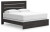 Ashley Delmorta Dark Gray King Panel Bed with Mirrored Dresser and Chest Ashley Delmorta Dark Gray King Panel Bed with Mirrored Dresser and Chest