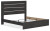Ashley Delmorta Dark Gray King Panel Bed with Mirrored Dresser and Chest Ashley Delmorta Dark Gray King Panel Bed with Mirrored Dresser and Chest