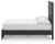 Ashley Delmorta Dark Gray Full Panel Bed with Storage with Mirrored Dresser and Chest