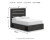 Ashley Delmorta Dark Gray Full Panel Bed with Storage with Mirrored Dresser and Chest