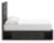 Ashley Delmorta Dark Gray Full Panel Bed with Storage with Mirrored Dresser and Chest
