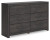Ashley Delmorta Dark Gray Full Panel Bed with Dresser