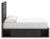 Ashley Delmorta Dark Gray Full Panel Bed with Storage with Mirrored Dresser