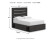 Ashley Delmorta Dark Gray Full Panel Bed with Storage with Mirrored Dresser