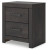 Ashley Delmorta Dark Gray Full Panel Bed with Storage with Dresser and Nightstand