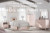 Ashley Wistenpine Blush Twin Upholstered Panel Bed with Storage with Mirrored Dresser and Nightstand B100/11/B1323/50(2)/52/53/221/36/91