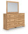 Ashley Galletyn Warm Brown Twin Panel Bed with Mirrored Dresser