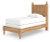 Ashley Galletyn Warm Brown Twin Panel Bed with Mirrored Dresser