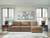 Benchcraft Veronella Sahara 3-Piece Sectional with Chaise 76106/17/46/64