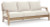 Ashley Carter Hall Beige Outdoor Sofa with 2 Lounge Chairs and Coffee Table