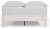 Ashley Shawburn White Dark Charcoal Gray Full Platform Bed with Dresser, Chest and 2 Nightstands