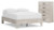 Ashley Shawburn Whitewash Full Platform Bed with Dresser and Chest