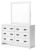 Ashley Binterglen White Twin Panel Bed with Mirrored Dresser, Chest and 2 Nightstands