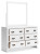 Ashley Binterglen White Twin Panel Bed with Mirrored Dresser and Nightstand