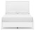 Ashley Binterglen White Full Panel Bed with Mirrored Dresser and Chest
