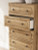 Ashley Galletyn Warm Brown Queen Panel Bed with Dresser and Chest