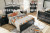 Ashley Lanolee Black Twin Panel Storage Bed with Mirrored Dresser and Nightstand