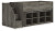 Ashley Frandern Warm Gray Twin Loft Bed with Bookcase Storage
