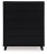 Ashley Danziar Black Queen Panel Headboard with Mirrored Dresser, Chest and 2 Nightstands