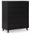 Ashley Danziar Black Queen Panel Headboard with Mirrored Dresser, Chest and 2 Nightstands