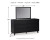Ashley Danziar Black Queen Panel Headboard with Mirrored Dresser and 2 Nightstands