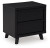Ashley Danziar Black Queen Panel Headboard with Mirrored Dresser and 2 Nightstands