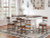 Ashley Valebeck Black Brown Counter Height Dining Table and 4 Barstools D546/33/324(2)/824(2)