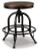 Ashley Valebeck Black Brown Counter Height Dining Table and 4 Barstools D546/33/324(2)/824(2)