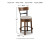 Ashley Valebeck Black Brown Counter Height Dining Table and 4 Barstools D546/33/324(2)/824(2)