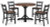 Ashley Valebeck Black Brown Counter Height Dining Table and 4 Barstools D546/33/324(2)/824(2)