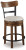 Ashley Valebeck Black Brown Counter Height Dining Table and 4 Barstools D546/33/324(2)/824(2)