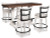Ashley Valebeck Black Brown Counter Height Dining Table and 4 Barstools D546/33/324(2)/824(2)