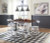Ashley Valebeck Black Brown Counter Height Dining Table and 4 Barstools D546/33/324(2)/824(2)