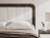 Ashley Mazilar White Brown Queen Upholstered Bed