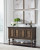 Ashley Veramond Dark Brown Dining Table and 6 Chairs and Bench with Storage