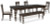 Ashley Veramond Dark Brown Dining Table and 4 Chairs and Bench