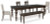 Ashley Veramond Dark Brown Dining Table and 4 Chairs and Bench