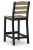 Ashley Moondance Black Beige Outdoor Counter Table and 2 Barstools (Set of 3)