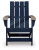 Ashley Mabry Shores Navy Blue Driftwood Adirondack Chair
