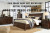 Ashley Porter Rustic Brown California King Sleigh Bed with Chest and Nightstand