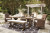 Ashley Beachcroft Beige Outdoor Dining Table and 4 Chairs and Bench