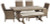 Ashley Beachcroft Beige Outdoor Dining Table and 4 Chairs and Bench P791/600/601(2)/625 Ashley Beachcroft Beige Outdoor Dining Table and 4 Chairs and Bench P791/600/601(2)/625