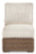Ashley Beachcroft Beige Outdoor Armless Chair with Cushion