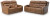 Ashley Dreamer Caramel Sofa and Loveseat