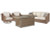 Ashley Beachcroft Beige Outdoor Sofa and 2 Lounge Chairs with Fire Pit Table