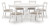Ashley Chadworth White Dining Table and 6 Chairs